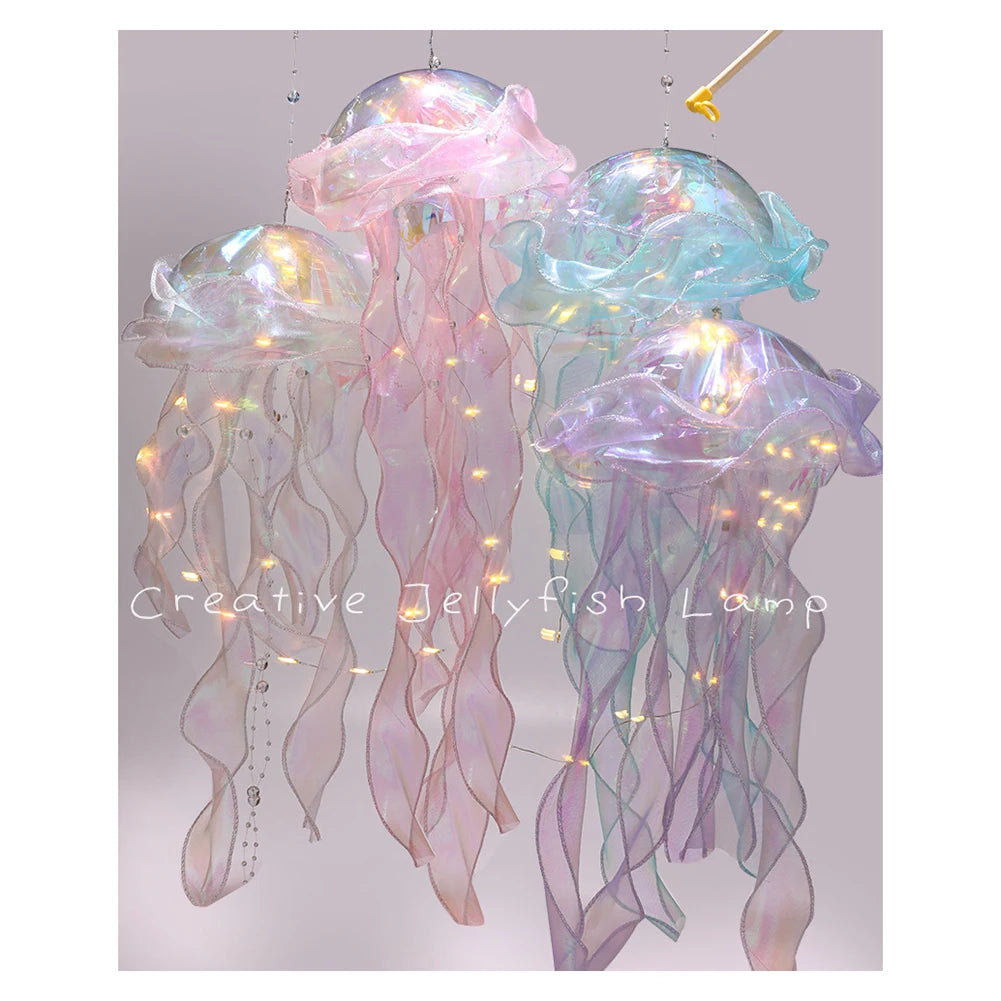 Giftđ5pcs Jellyfish Bedroom Light Lamp â Ribbon Bead Light for Childrenâs Room Decor