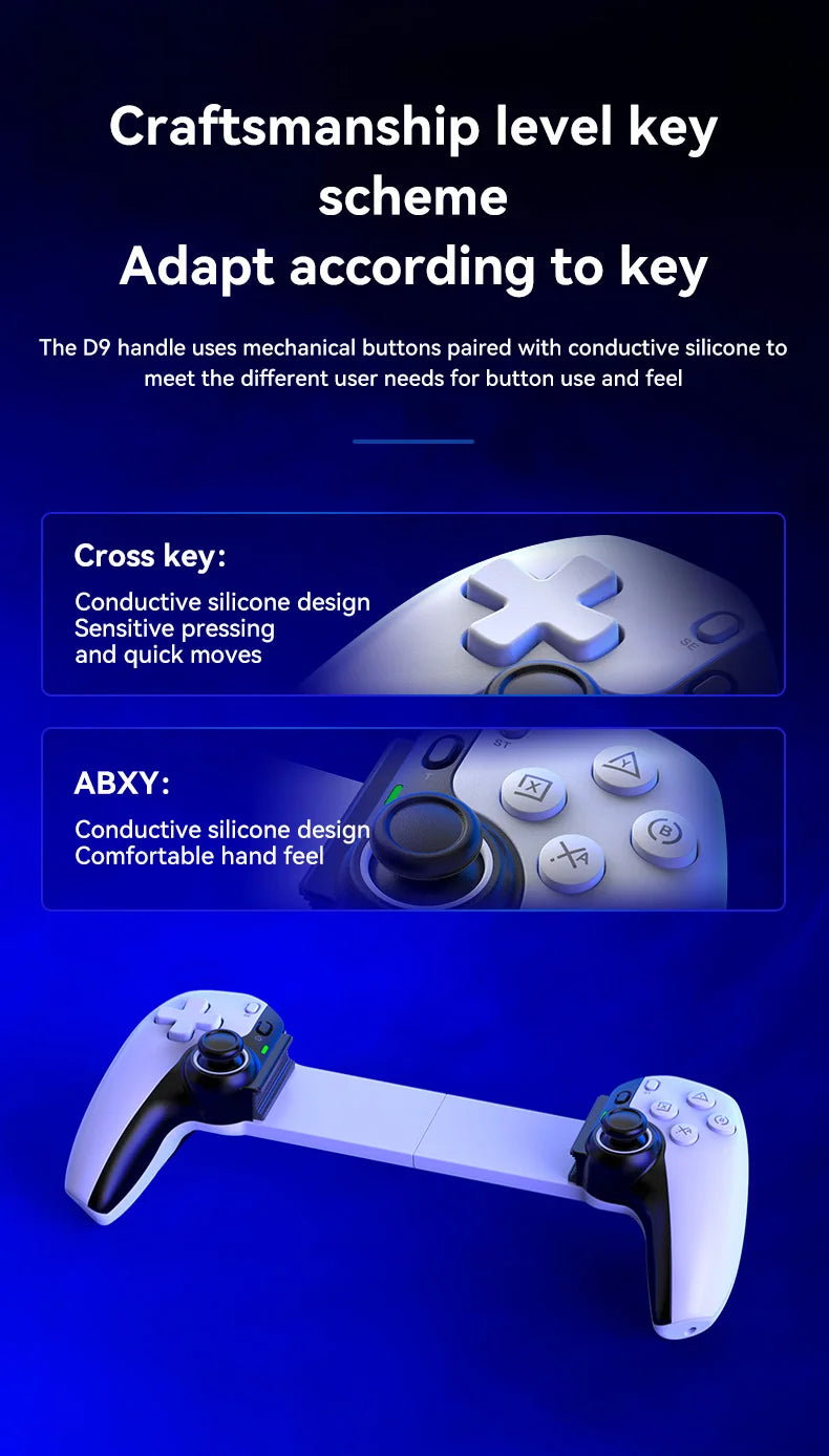 BSP D9 Wireless Handle For Switch Game Bluetooth Stretching Joystick For PS3 PS4 Android IOS Gamepad