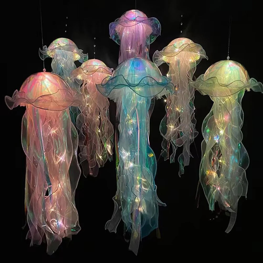 Giftđ5pcs Jellyfish Bedroom Light Lamp â Ribbon Bead Light for Childrenâs Room Decor