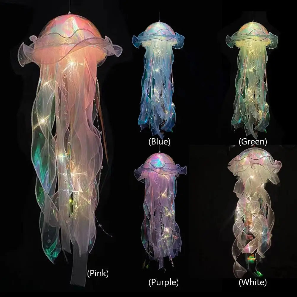Giftđ5pcs Jellyfish Bedroom Light Lamp â Ribbon Bead Light for Childrenâs Room Decor