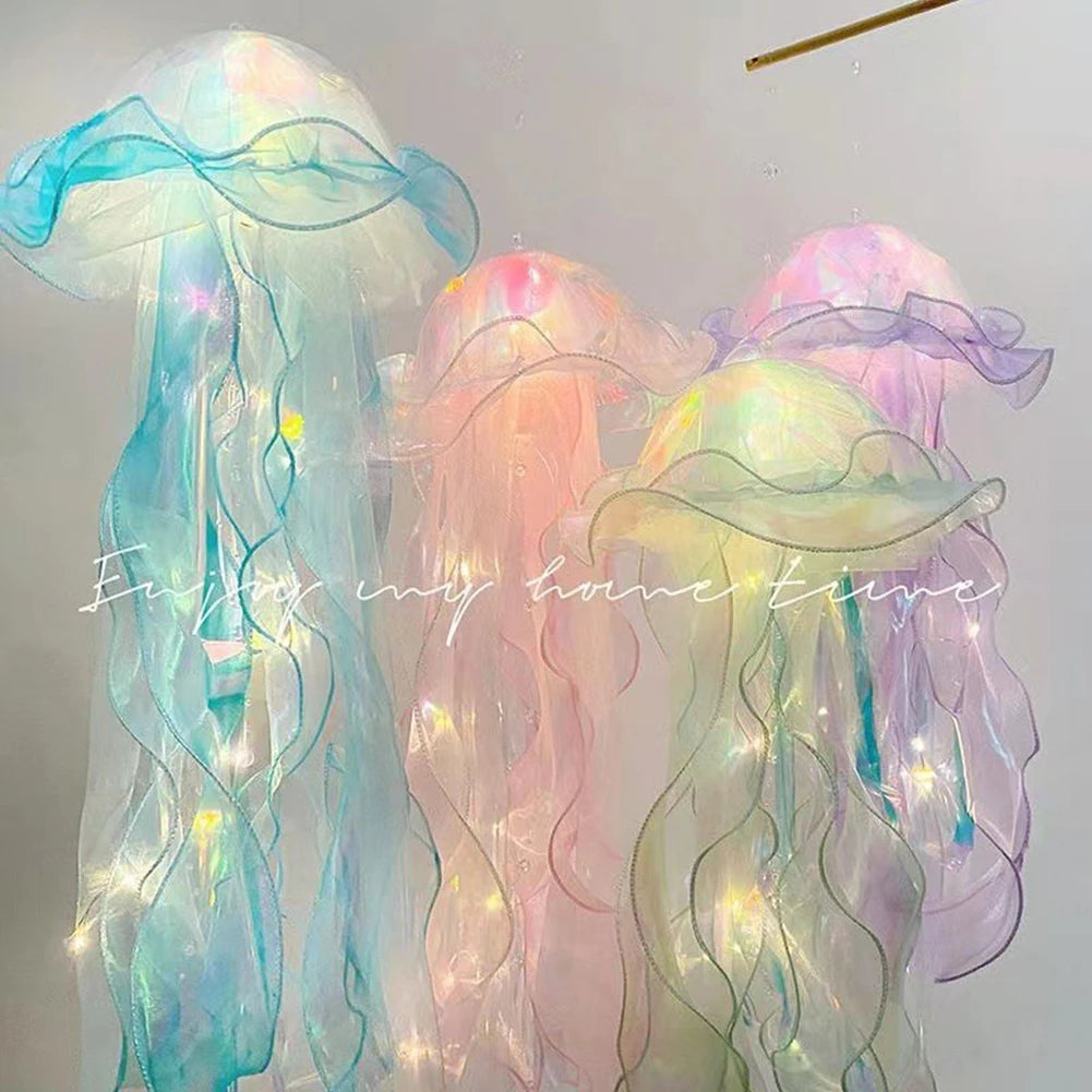 Giftđ5pcs Jellyfish Bedroom Light Lamp â Ribbon Bead Light for Childrenâs Room Decor