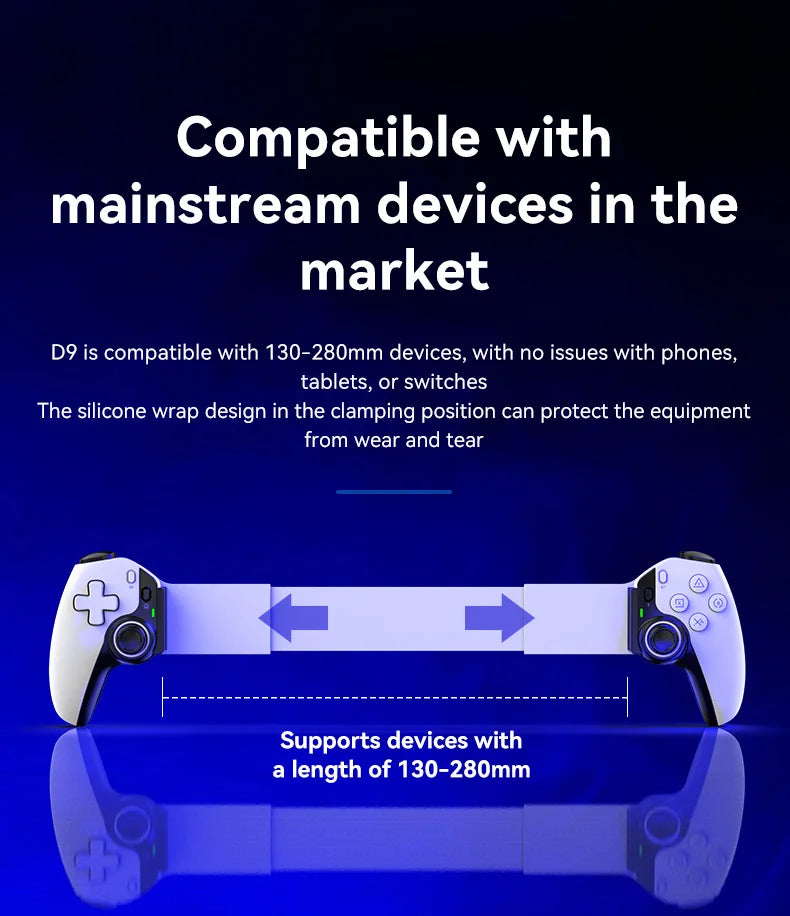 BSP D9 Wireless Handle For Switch Game Bluetooth Stretching Joystick For PS3 PS4 Android IOS Gamepad