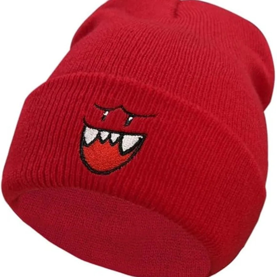Outfits 2025👒Cozy Happy Face Embroidered Knitted Hat – Cute & Warm Winter Beanie for Men & Women (2025)