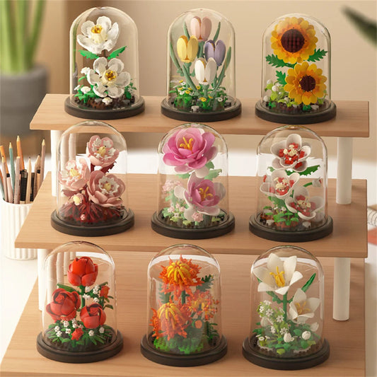 Gift🎁Eternal Flower Bouquet – Bonsai Potted Plant, Micro Artificial Flowers for Birthday Gift