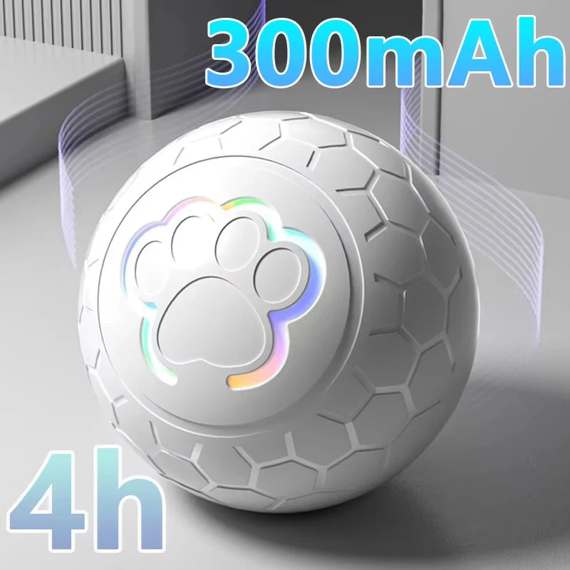 USB Smart Rolling Pet Toy Ball with RGB Lights – For Dogs & Cats